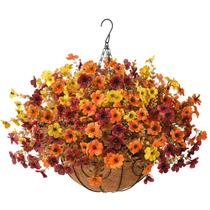 Cestos suspensos artificiais Homsunny Fall Flowers Outdoor