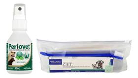 CET Kit de Saúde Oral Virbac Pasta e Periovet Spray Vetnil