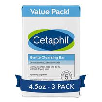 Cetaphil Barra de Limpeza Gentle (3 Unidades) - 133ml cada - Para Pele Seca Cetaphil Barra de Limpeza Gentle (3 Unidades) - 133ml cada - Para Pele Seca
