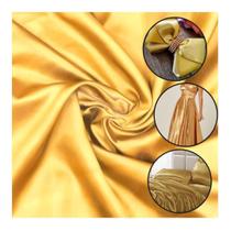 Cetim Tecido Dourado Escuro Ouro Velho 5 Metros 1,50 Largura - Arte Premium Tecidos