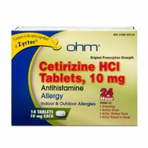 Cetirizina 14 Comprimidos - Kit com 4 Pacotes de Zyrtec