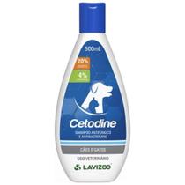 Cetodine Lavizoo 500ml Shampoo Antifúngico e Antibacteriano para Cães e Gatos