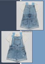 CF jardineira jeans c/ blusa basica