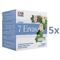 Chá 7 Ervas Kit com 5 Caixas de 10 Sachês cada