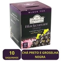 Chá Ahmad Tea London Preto Blackcurrant Burst 10 Sachês