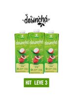 Chá branco desinchá pra já lichia 1l kit 3 unid zero calorias zem conservantes