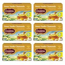 Chá Celestial Seasonings, camomila, mel, baunilha, 120 sacos