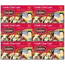Chá Celestial Seasonings Green Descafeinado Candy Cane Lane 18x6