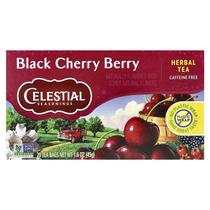 Chá CELESTIAL SEASONINGS HERB, cereja preta, 20 pacotes (pacote com 3)
