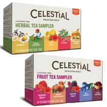 Chá Celestial Seasonings Herbal com Sabor de Frutas - Pacote com 2 Caixas