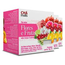 Chá Clinicmais Flores e Frutas 10 Sachês Kit 03 Und