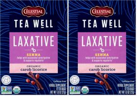 Chá de alfarroba e alcaçuz orgânico Celestial Seasonings TeaWell, 12 sacos
