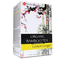 Chá de Bambu Orgânico com Limão e Gengibre Uncle Lee's - Pacote com 4 Caixas (18 Sacos Cada)