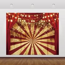 Chá de bebê Backdrop Chloroplastid Circus Carnival 3x2,4m