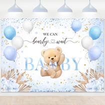 Chá de bebê Backdrop Lecheme Blue Bear 210x150cm