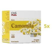 Chá de Camomila Kit com 5 Caixas de 10 Sachês cada