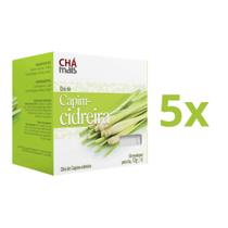 Chá de Capim-Cidreira Natural Kit com 5 Caixas de 10 Sachês cada