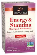 Chá de Ervas Bravo Tea Energia e Resistência Sem Cafeína 20 Sachês Chá de Ervas Bravo Tea Energia e Resistência Sem Cafeína 20 Sachês
