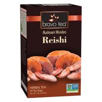 Chá de ervas Bravo Tea Reishi, sem cafeína, 20 sacos Chá de ervas Bravo Tea Reishi, sem cafeína, 20 sacos