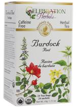Chá de Ervas Celebration Herbals Raiz de Bardana Orgânico 24 Sachês