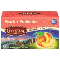 Chá de Ervas Celestial Seasonings Pêssego com Probióticos 16 Sachês