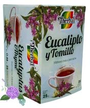 Chá de ervas, eucalipto e tomilho, 25 saquinhos de chá 100% natural Chá de ervas, eucalipto e tomilho, 25 saquinhos de chá 100% natural