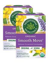 Chá de ervas, medicamentos tradicionais, orgânico, Smooth Move, 32 sacos Chá de ervas, medicamentos tradicionais, orgânico, Smooth Move, 32 sacos