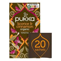 Chá de ervas Pukka, alcaçuz e canela, orgânico, 20 sacos