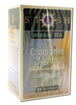 Chá de Ervas Stash Chamomile Nights 20 Sachês Sem Cafeína