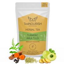 Chá de ervas TEANOURISH Turmeric Amla Tulsi com gengibre e mirtilo