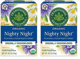 Chá de ervas Traditional Medicinals Nighty Night 32 saquinhos de chá Chá de ervas Traditional Medicinals Nighty Night 32 saquinhos de chá
