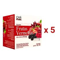 Chá de Frutas Vermelhas Kit 5cx de 10 Sachês