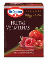Chá de frutas vermelhas kit com 04 caixas -dr. oetker