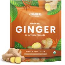 Chá de gengibre orgânico Cederberg 30 sacos sem cafeína transgênica Chá de gengibre orgânico Cederberg 30 sacos sem cafeína transgênica