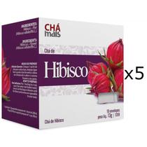 Chá de Hibisco Kit com 5 Caixas de 10 Sachês cada