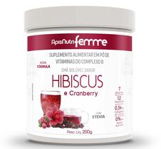 Chá De Hibiscus Solúvel 200g Sabor Cranberry Apisnutri - SV