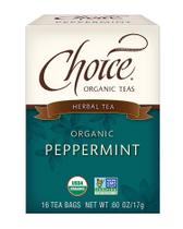 Chá de hortelã orgânico Choice Organic Teas 96 sacos sem cafeína