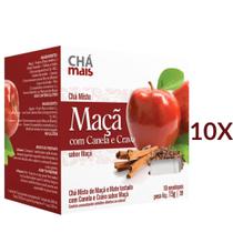 Chá de Maçã Canela e Cravo Vegano Cx10 Sachês de 1,5g, Kit 10 Chá de Maçã Canela e Cravo Vegano Cx10 Sachês de 1,5g, Kit 10