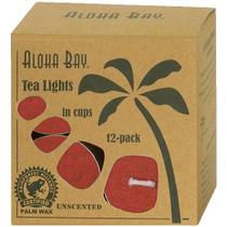 Chá de vidro de vela claro vermelho, 12/0,7 OZ por Aloha Bay