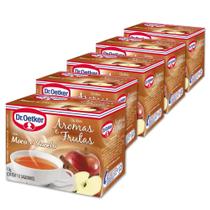 Chá Dr. Oetker Maçã e Canela Kit 5 Caixas 10 saquinhos