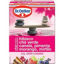 Chá Dr. Oetker Verde Hibisco Canela Pimenta Morango Mirtilo Chá Dr. Oetker Verde Hibisco Canela Pimenta Morango Mirtilo