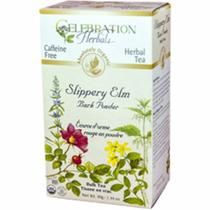 Chá em pó orgânico de casca de olmo escorregadio 40 gramas da Celebration Herbals (pacote com 4)