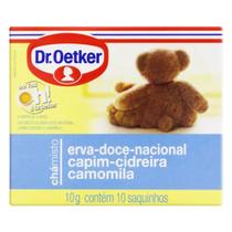 Chá Erva-Doce-Nacional, Capim-Cidreira e Camomila Dr. Oetker