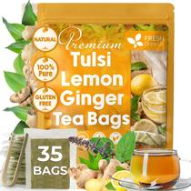 Chá FRESHDRINKUS Tulsi Limão Gengibre 35 Sachês Natural Chá FRESHDRINKUS Tulsi Limão Gengibre 35 Sachês Natural