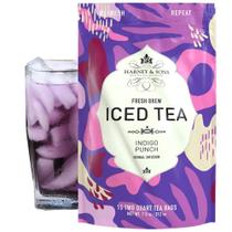 Chá gelado Harney & Sons Indigo Punch Herbal, 15 bolsas Chá gelado Harney & Sons Indigo Punch Herbal, 15 bolsas
