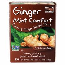 Chá Ginger Mint Comfort 24 saquinhos da Now Foods (pacote com 2)