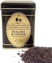 Chá Harney & Sons Peaches & Ginger 4 onças de folhas soltas