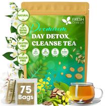 Chá Herbal FreshDrinkUS Day Cleanse 75 Sachês Blend de Hortelã