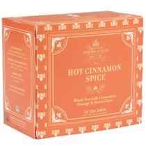 Chá Hot Cinnamon Spice Harney & Sons, Caixa com 40 Sachês
