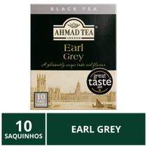 Chá Inglês Ahmad Tea, 10 Saquinhos, Earl Grey Chá Inglês Ahmad Tea, 10 Saquinhos, Earl Grey